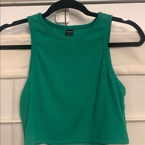 SHEIN Green Sleeveless Crop Top